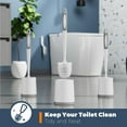 thumbnail image 5 of Toilet Brush, 3 Pack Toilet Brushes for Bathroom with Holder, Bathroom Accessories Toilet Bowl Brush with 3 Clean Brush, Toilet Scrub Brush, Toilet Brush Set for Deep Cleaning, 5 of 7