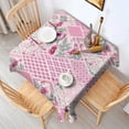 thumbnail image 2 of Pioneer Flower Floral Print Pattern Square Tablecloth,Waterproof Square Table Cover,Wipeable Spillproof Washable Table Cover for Home Kitchen Party Decor 60"x60"(152x152cm), 2 of 6