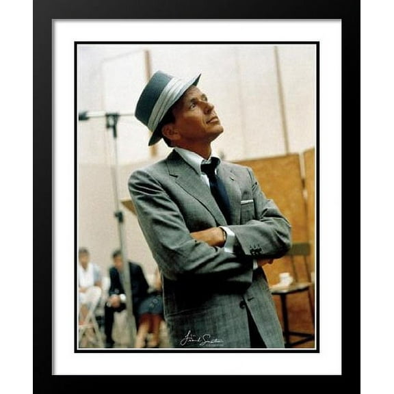 Frank Sinatra (Studio) 25x29 Framed and Double Matted Art Print.