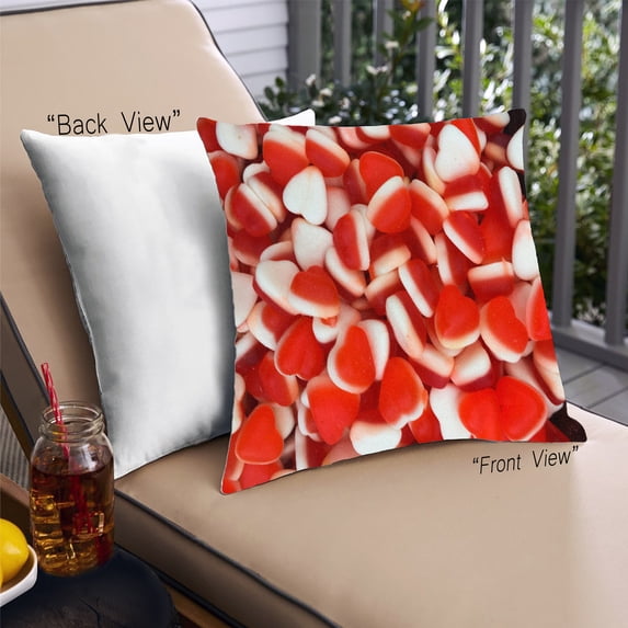 Ahgly Company Foods Candy Outdoor Throw Pillow, 18 inch by 18 inch