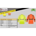 thumbnail image 3 of High Visibility Fluorescent Safety T-Shirt - Full Sleeve - 100% Polyester (Small, Yellow), 3 of 5