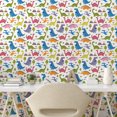 thumbnail image 3 of Ambesonne Dino Peel & Stick Wallpaper for Home, Dinosaurs Colorful, 13"x72", Multicolor, 3 of 6