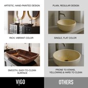 VIGO Donatello Artistic Rubywood Glass 18 in. L x 13 in. W x 4 in. H Rectangular Vessel Bathroom Sink