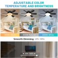 thumbnail image 3 of Ventilador de Techo con Luz, Control Remoto y 3 Velocidades, L&aacute;mpara de Techo con Ventilador con 3 Colores, E26/E27 LED, para Oficina y Otras Habitaciones Peque&ntilde;as, Brillo Regula, 3 of 6