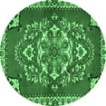 thumbnail image 1 of Ahgly Company Indoor Round Persian Emerald Green Traditional Area Rugs, 8' Round, 1 of 4