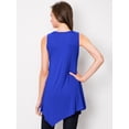 thumbnail image 4 of Made by Johnny Women's Handkerchief Hem Tank Tunic Top S ROYAL_BRITE, 4 of 6