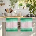 thumbnail image 4 of Green Stripes Kitchen Towels Set of 1, Light Pink Ombre Simple Abstract Lines Absorbent Dish Towels for Kitchen, Microfiber Hand Towel, Quick Drying Tea Towel for Cleaning Decorative Dishcloths, 4 of 7