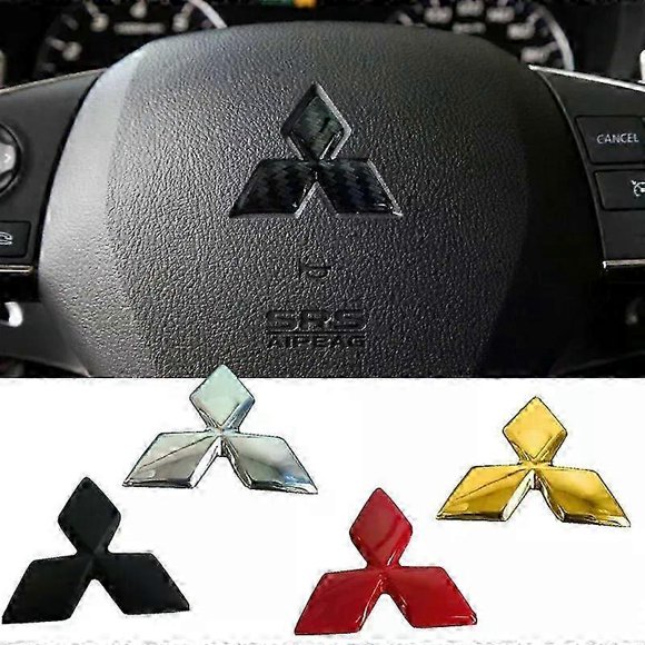 ABS Car Steering Wheel Emblem Sticker Accessories for Mitsubishi ASX EVO Lancer Montero Mirage Outlander Grandis Pajero