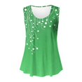 thumbnail image 4 of Sentmoon Tenues d'Été pour Femmes Débardeurs Col Rond pour Femmes Coupe Ample Imprimé Vignes Sans Manches T-Shirts Basiques Tendance 2025 pour Week-End Brunch Vert TG, 4 of 5