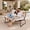 Brown, variant on 50.8 in Double Wide Rocking Papasan Chair, 2-Person Outdoor Lounge Chair with Thick Cushion, PE Rattan & Steel Frame, Beige