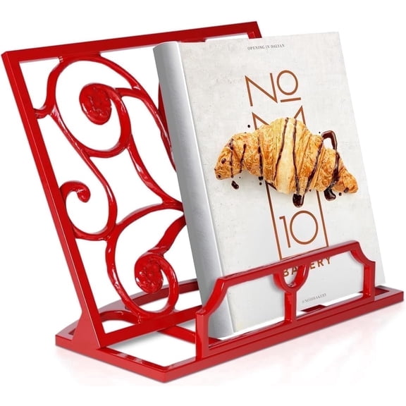 Comfify Cast Iron Cookbook Stand, Adjustable Kitchen Book Holder, Vintage Farmhouse Style
