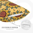 thumbnail image 4 of LNWH Rectangle Pillow Cover, Sunflower Drawing Watercolor Style Cushion Covers Pillowcase for Couch Bedroom Sofa, 16"x24", 4 of 7