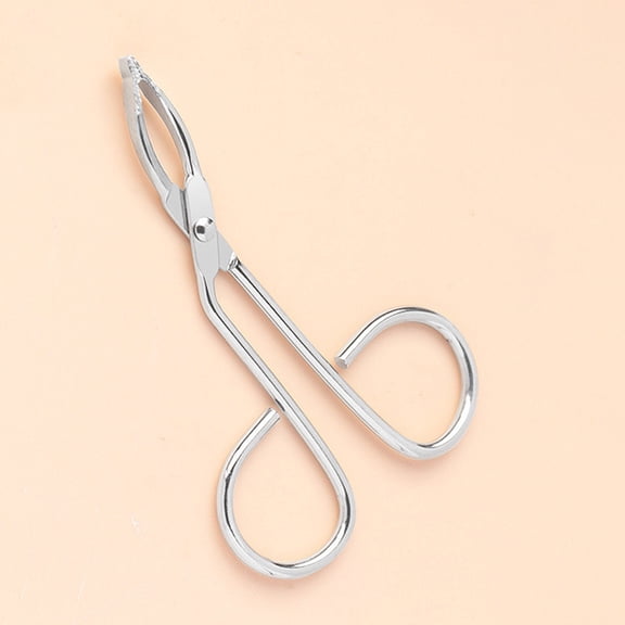 FRCOLOR 2 PCS Metal Scissor Handle Eyebrow Tweezers for Women Facial Hair Silver