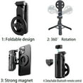 thumbnail image 3 of 4-in-1 360° Rotating Selfie Stick, Extendable Pocket Size with Wireless Bluetooth Remote, Black, 3 of 7