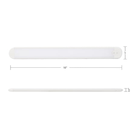 GREAT VALUE 16″ 50 LUMENS 16-INCH RECHARGEABLE TOUCH ACTIVATED LED UNDER CABINET LIGHT, WARM WHITE/DAYLIGHT DELUXE