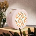 thumbnail image 6 of Fuzoiu Peaches Print Portable Jewelry Box,Round Mini Leather Travel Jewelry Case,Small Travel Jewelry Organizer,Jewelry Holder for Ring Necklace Earring for Women Girls-Pink, 6 of 7
