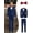 blue, variant on Men's 4-Piece Boutique Wedding Tailcoat Set with Jacket, Vest, Pants & Red Bow Tie – British Style Formal Suit for Groom, Business, Parties & Special Events