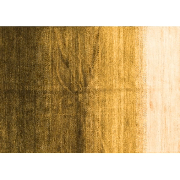 Ahgly Company Indoor Rectangle Abstract Orange Contemporary Area Rugs, 8' x 10'