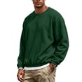 thumbnail image 2 of hoksml Men s Crew Neck Sweatshirt Cropped Loose Drop Shoulder Elastic Waist for Casual Daily Work Outdoor Comfort, 2 of 5
