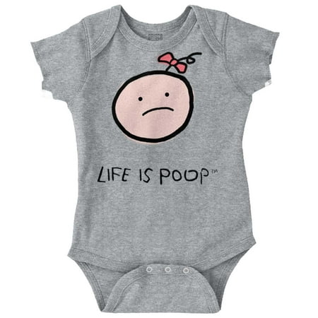 

Life Poop Adorable Funny Sad Cute Baby Bodysuit Jumper Girls Brisco Brands