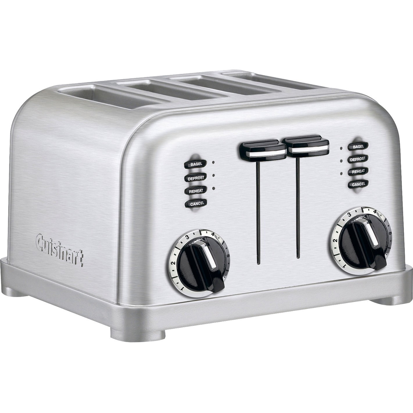 White and Silver CUISINART CPT-340WC 4-Slice Toaster