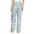 thumbnail image 3 of Naloa White Swan Print Women’s Ultra-Soft Comfy Pajama Lounge Pants with Pockets & Drawstring, 3 of 8