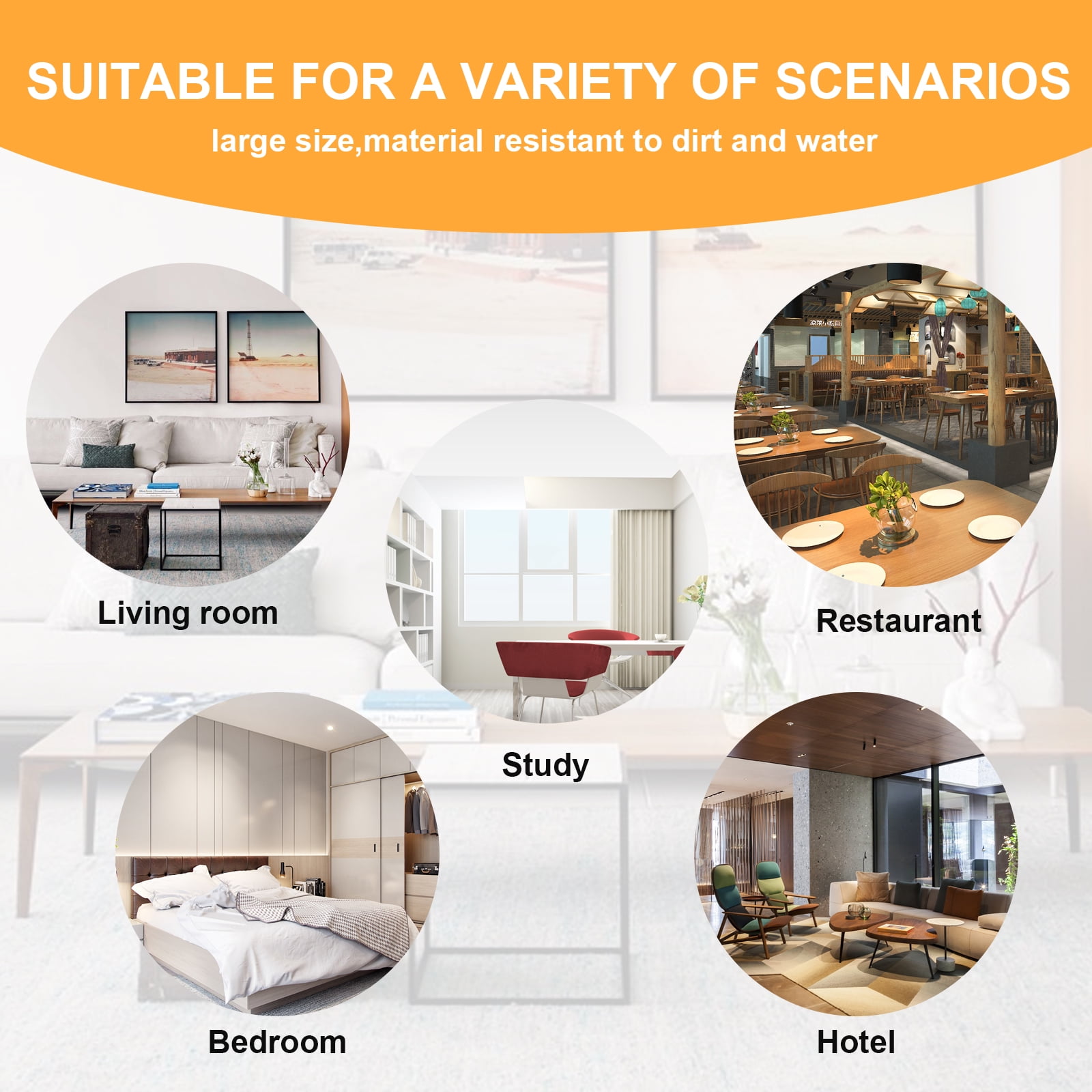 YASRKML Portable Folding Privacy Screen for Office Steel Frame & Polyester Fabric Beige, 6 Count