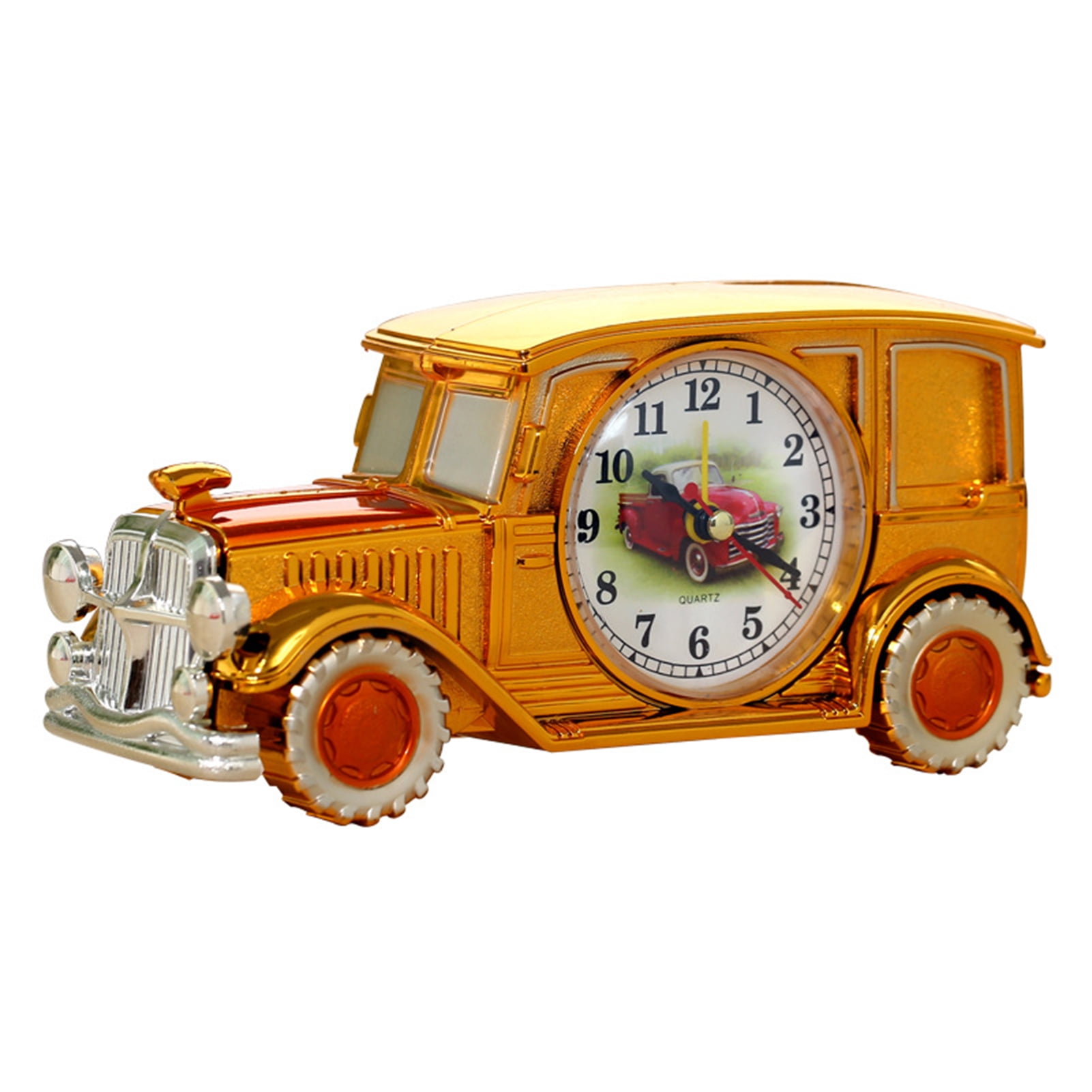 Retro Vintage Car Alarm Clock Big Numbers Digital Pointer Time