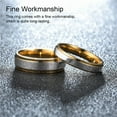 thumbnail image 4 of Couple Ring Fingers Pendent Fashion Jewelry Couple Ring Rustproof Exquisite Rustproof No Burrs Smooth Engagement Sweet Gift Type 3 4MM, 4 of 9