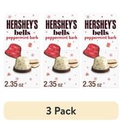 (3 pack) Hershey's Peppermint Bark Bells Christmas Candy, Gift Box 2.35 oz