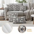 thumbnail image 6 of Fall Pumpkins Outdoor Waterproof Pillow Covers, Thanksgiving Autumn Black White Plaid Decorative Square Throw Pillowcase Sofa Cushion Sham for Patio/Couch/Chair, 20"x20" 2 Pack, 6 of 8