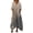 S6-Gray, variant on successthop Floral Dresses for Women Plus Size 3/4 Sleeve V Neck Sundress Ladies Maxi Dress Vintage with Pocket Black S