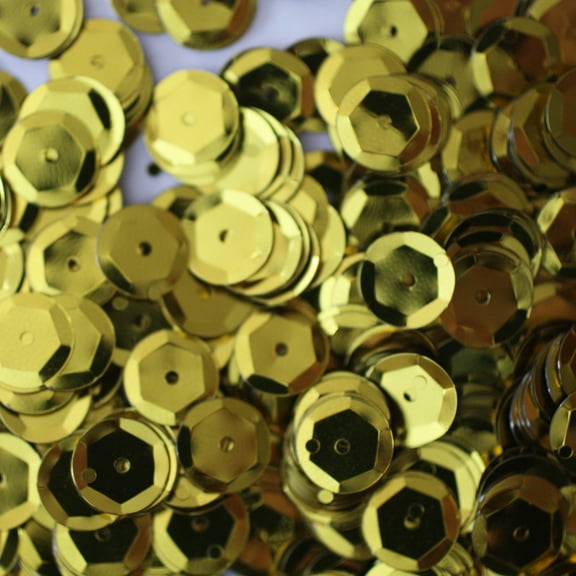 Yellow Cup Sequins 8mm Shiny Metallic Made in USA