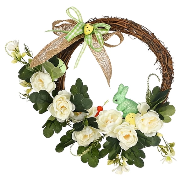 2026 Easter Door Wreath,Easter 2026 Wreath,Handcrafted Easter Egg Wreath,Easter Door Wreath,Bunny Wreath,Eggs Wreath With Colorful Eggs,Easter Wreath,Front Door Easter Decor,1PC,10.2"x13.4"x7.8"