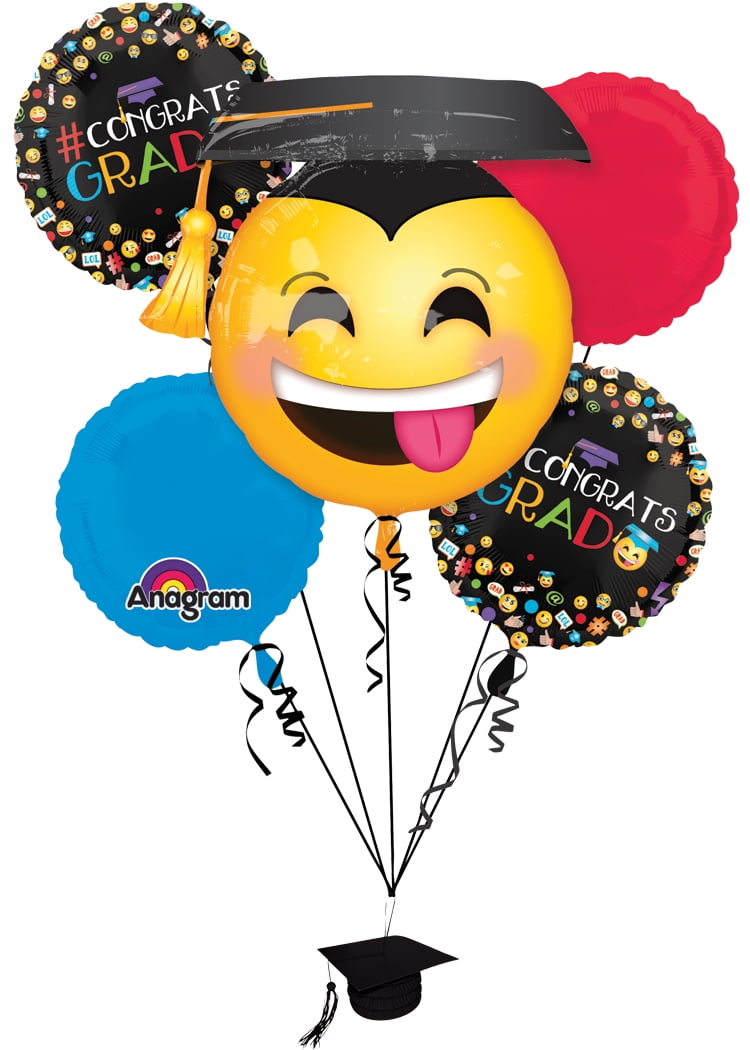 Amscan Cool Graduation #Congrats Grad Emoji Round Plates Party Multicolor Pack of 60 Toys 751599 9 9 Amscan