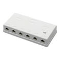 thumbnail image 1 of Eaton Tripp Lite Series Pre-Configured Unshielded Cat6 6-Port Surface-Mount Box, 110 IDC, RJ45, White - Surface mount box - RJ-45 X 6 - white, 1 of 7