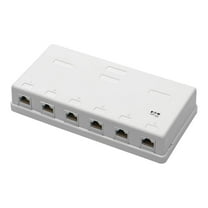 Tripp Lite Cat6 Surface-Mount Box 6-Port Unshielded 110 Idc Punchdown Rj45