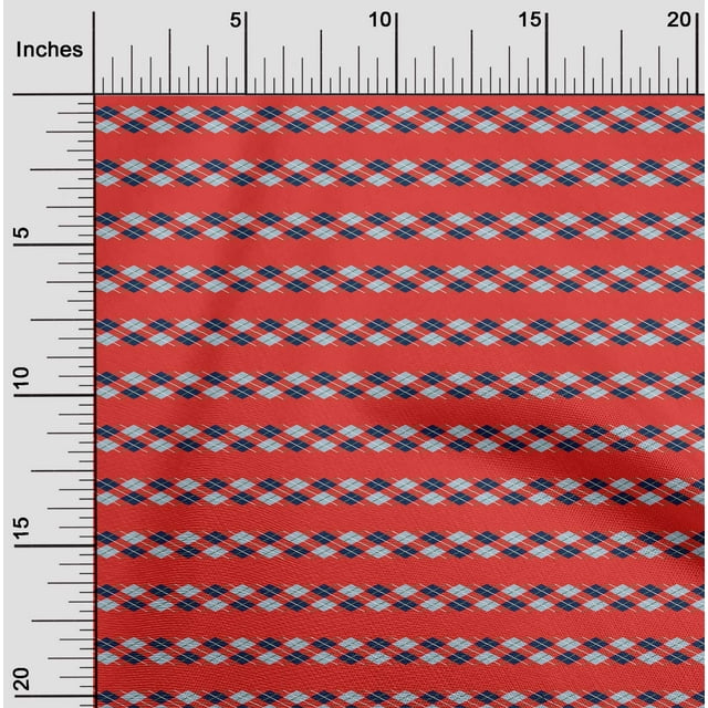 oneOone Polyester Lycra Fabric Diamond Geometric Print Fabric By The Yard 56 Inches Wide