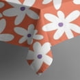 thumbnail image 5 of Orange Daisy Flower White Petals Pattern Square Tablecloth,Waterproof Square Table Cover,Wipeable Spillproof Washable Table Cover for Home Kitchen Party Decor 60"x60"(152x152cm), 5 of 6