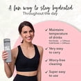 thumbnail image 2 of Hey Girl Tea Infuser Bottle 450ml - Insulated Stainless Steel Water Bottle (Gray), 2 of 6