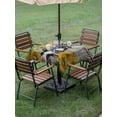 thumbnail image 5 of Square Outdoor Tablecloth with Umbrella Hole Farmhouse Outside Table Cloth Waterproof Patio Table Cover Vintage Sunflowers Animals Printed Wood Grain Zipper Tablecloths for Picnic Camping 60x60 Inch, 5 of 8