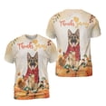 thumbnail image 3 of Happy Thanksgiving German Shepherd with Turkey Pumpkins Autumn Vibes All Over Print 3D Shirt Unisex Merch Alsatian Dog Lover Gifts - 12018, 3 of 6