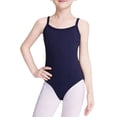thumbnail image 2 of Afuyipoi Girls'Jumpsuit Dance Dress（For 5-15）, Solid Color Moisture-Wicking Breathable Lightweight Ballet Leotard Dress Navy 11-12Years, 2 of 6