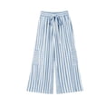 thumbnail image 5 of Atogsazn Womens Striped Wide Leg Pants Dessy Casual Baggy Loose Fit Pant with Drawstring Trouser Summer Light Blue M Fashion, 5 of 8