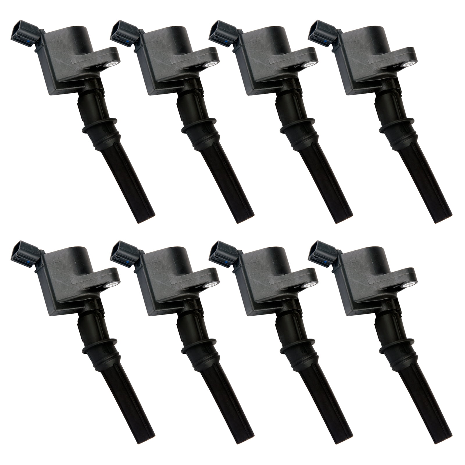 Set of 8 Curved Boot Ignition Coil compatible with Ford Lincoln Mercury