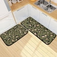 thumbnail image 7 of Hunter Green Leopard Kitchen Rug Mats 2PCS Non Slip 47" x 20" + 28" x 20" Kitchen Carpet Floor Mat Hallway Rugs Anti Fatigue Doormat Home Decor, 7 of 7