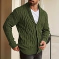 thumbnail image 5 of Zormilly Mens Cardigan Sweater Long Sleeve Shawl Collared Button Down Sweaters Cable Knit Cardigans Fall Outfits, S-2XL, 5 of 9