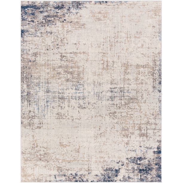 Mark&Day Area Rugs, 7x9 Sherborne Modern Blue Ivory Area Rug (6'7" x 9