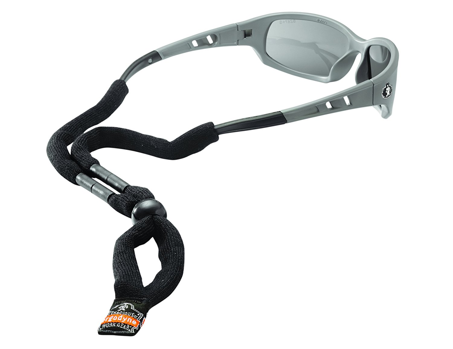 Skullerz 3215 Cotton Breakaway EyeWear Lanyard, Black, Dual Breakaway