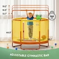 thumbnail image 2 of GVDV Trampoline for Kids, 60" Toddler Mini Trampoline with Enclosure Net, Basketball Hoop, 2 of 7